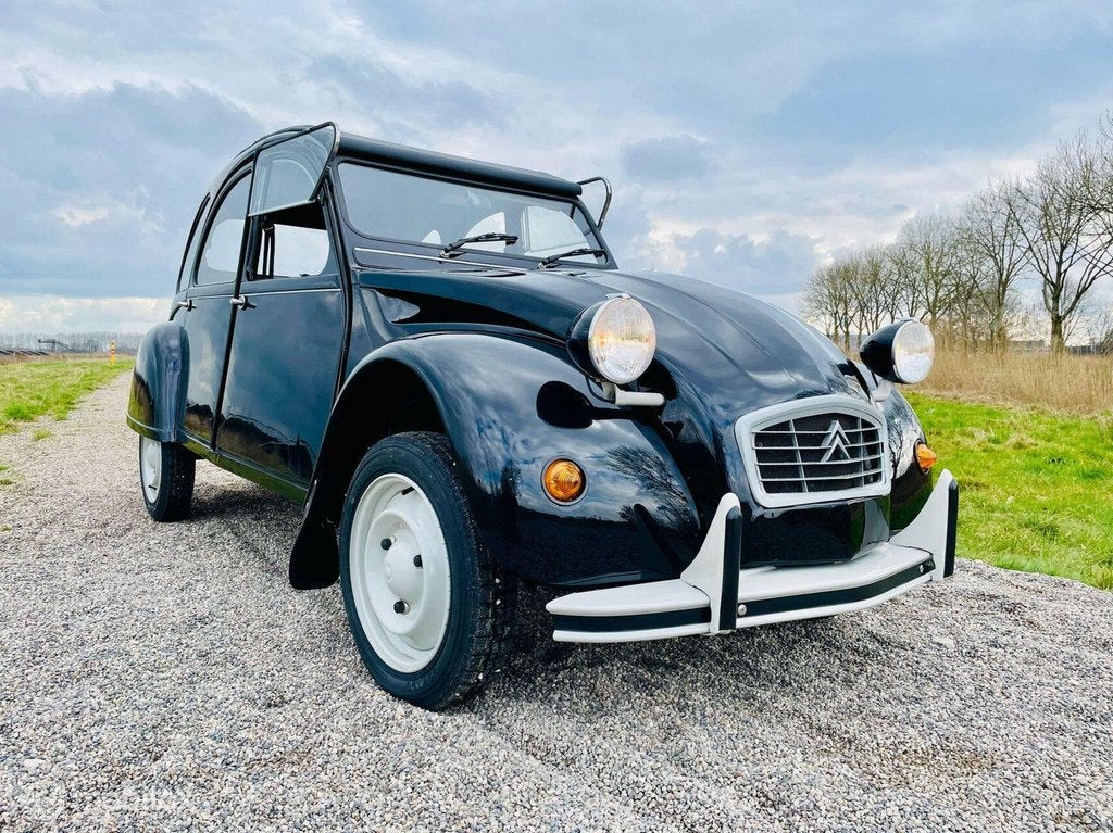 2cv6 Spécial noir 03-1987 83.850 km|volledig gerestaureerd, Auto's, Citroën, Bedrijf, Te koop, 2CV, Open dak, Benzine, Cabriolet