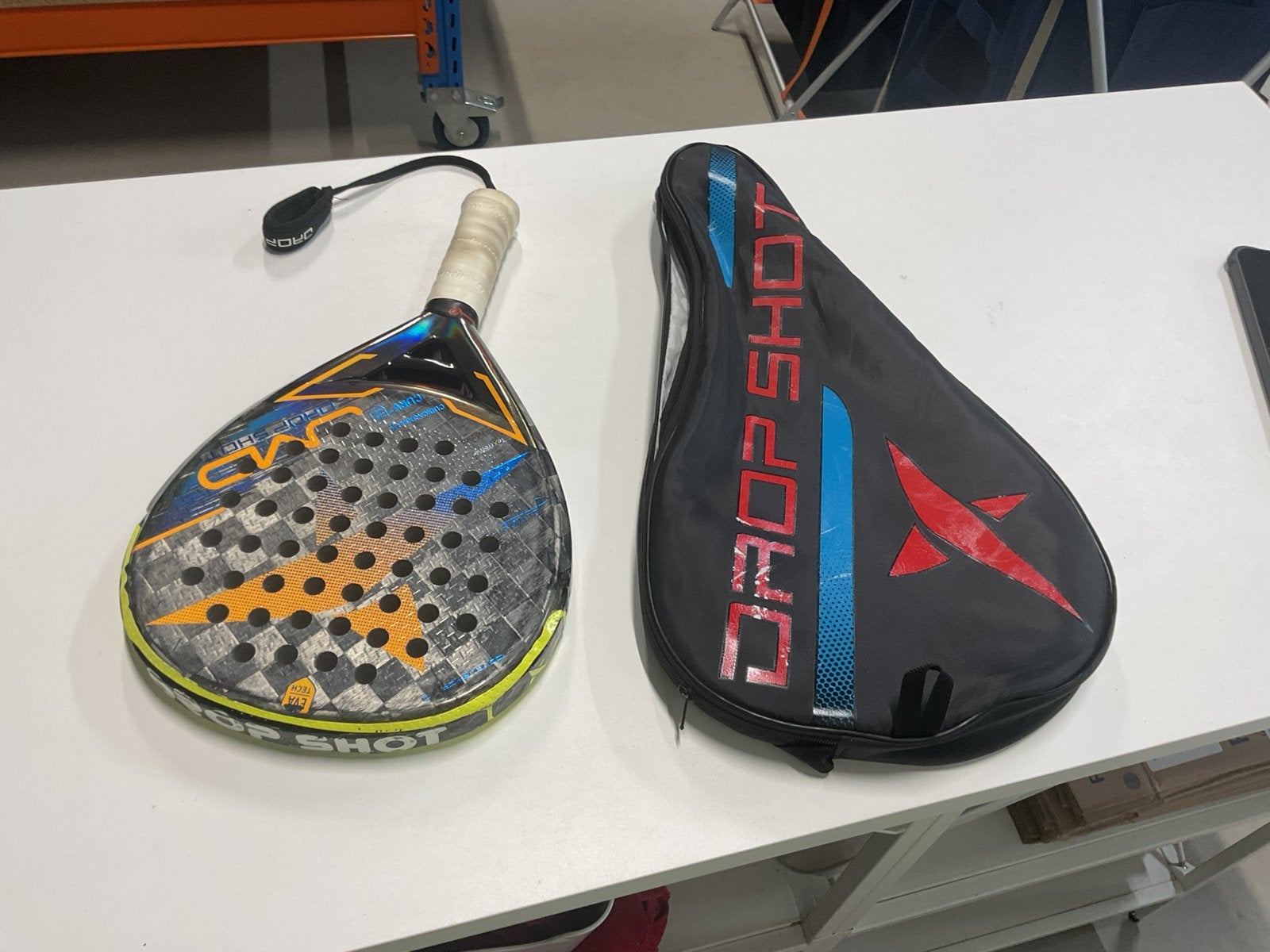 Drop shot padelracket met originele tas, Ophalen, Gebruikt, Padelracket