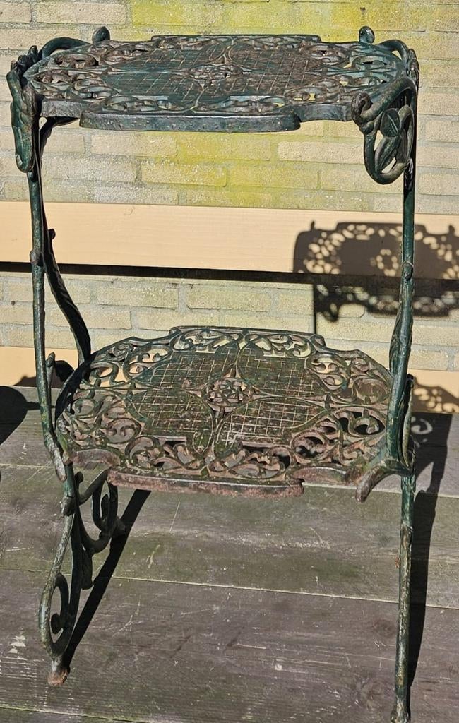 Art nouveau gietijzeren plantentafel, Antiek en Kunst, Ophalen of Verzenden