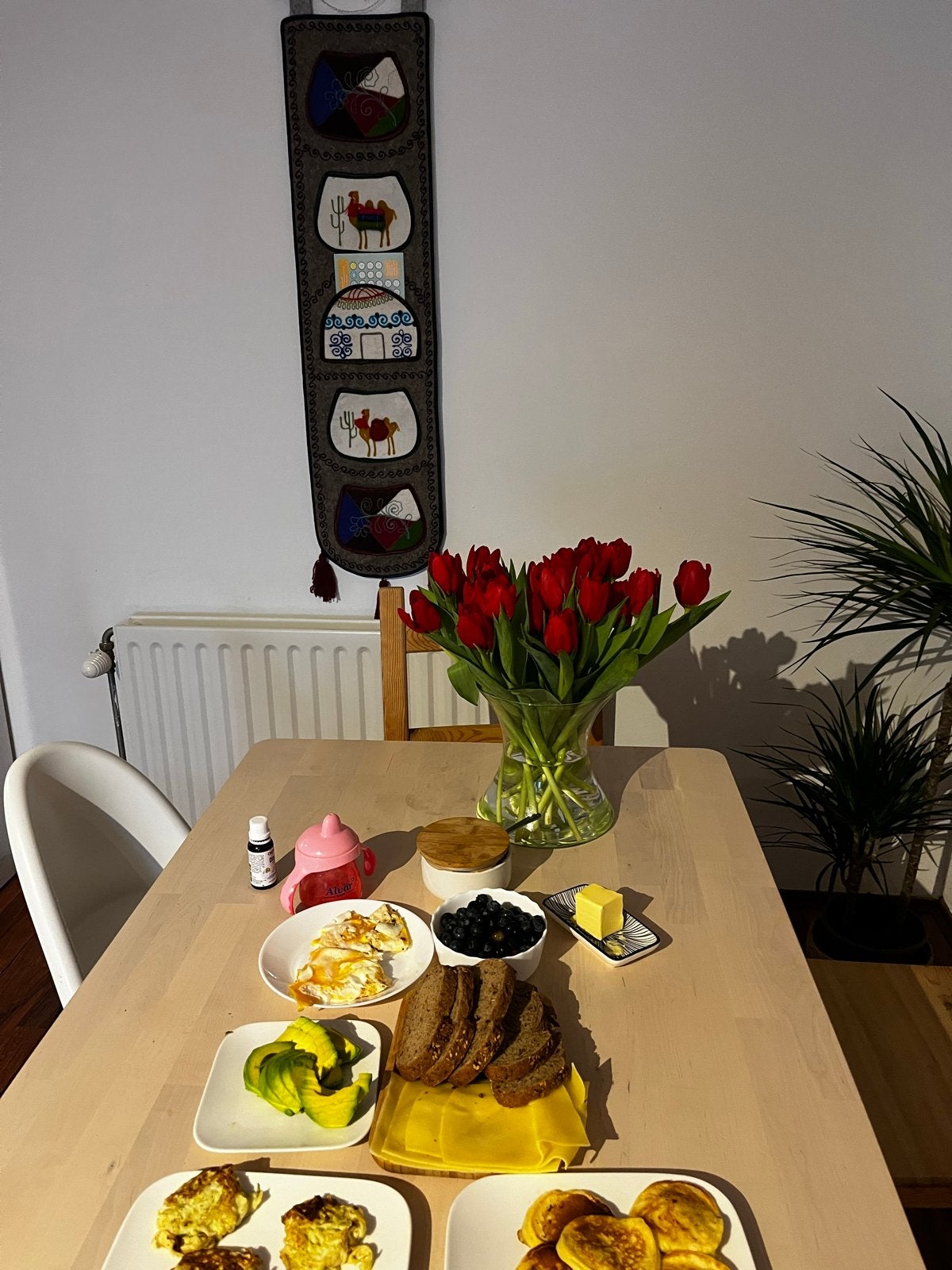 Ikea eettafel met 4 stoelen - Goede staat, Ophalen, Gebruikt, 100 tot 150 cm, 50 tot 100 cm