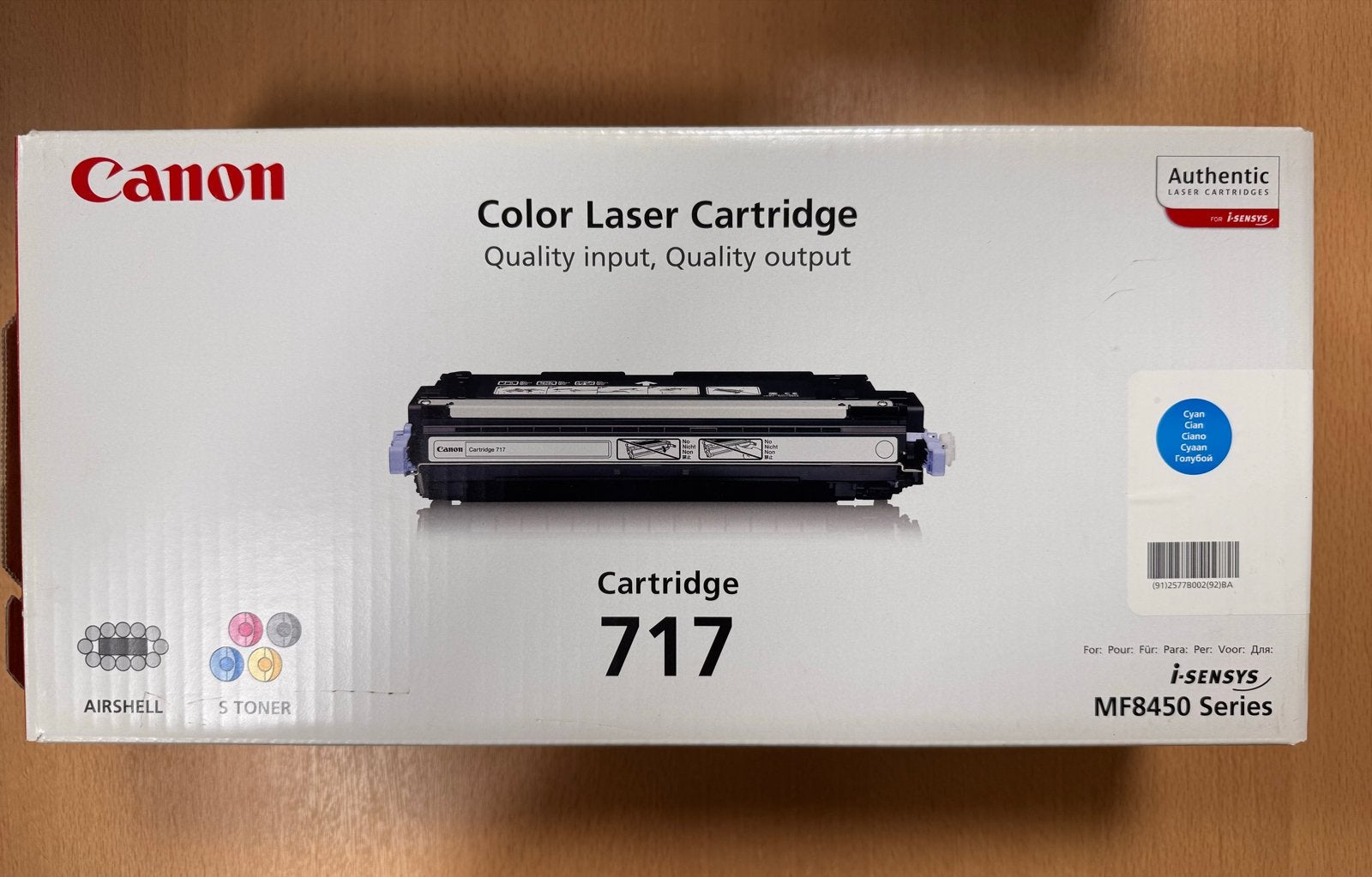 Cyan toner voor Canon i-SENSYS MF8450-serie, Ophalen of Verzenden, Zo goed als nieuw, Toner