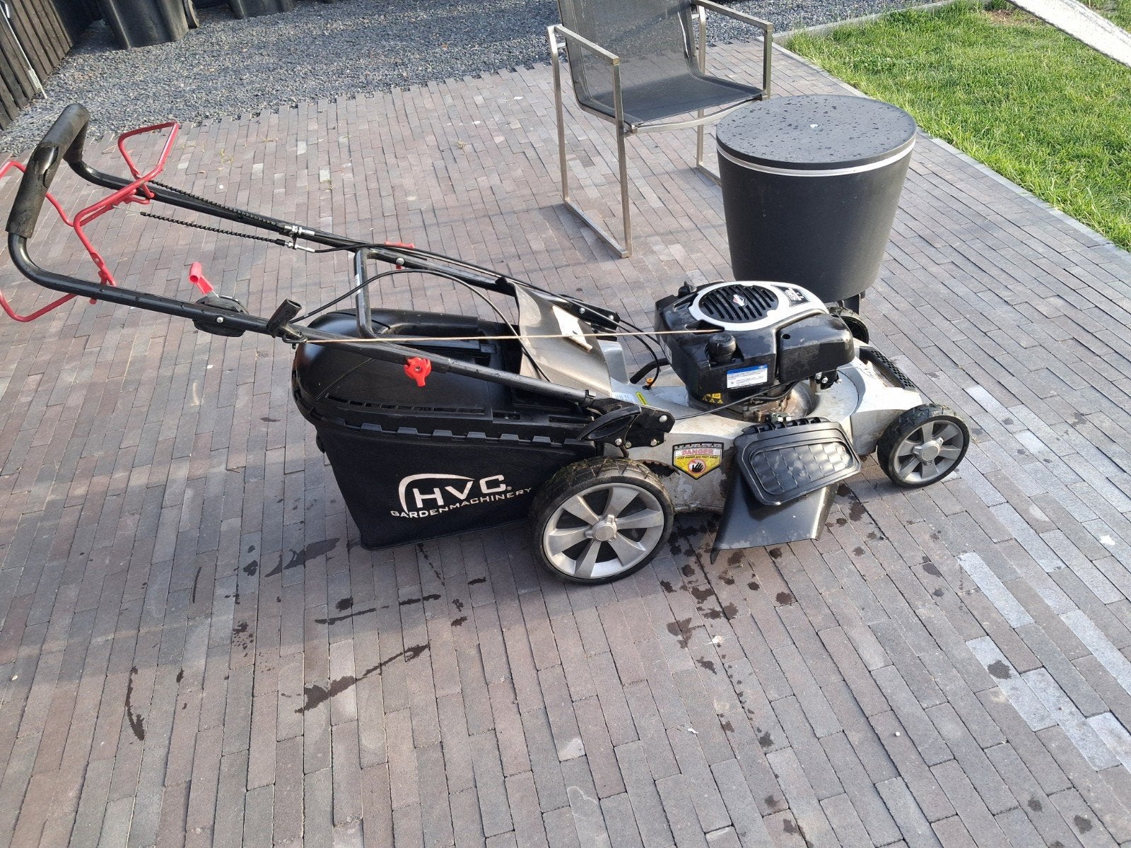 hvc cb53s benzine grasmaaier, Ophalen, Gebruikt, Benzine-grasmaaier, Opvangbak