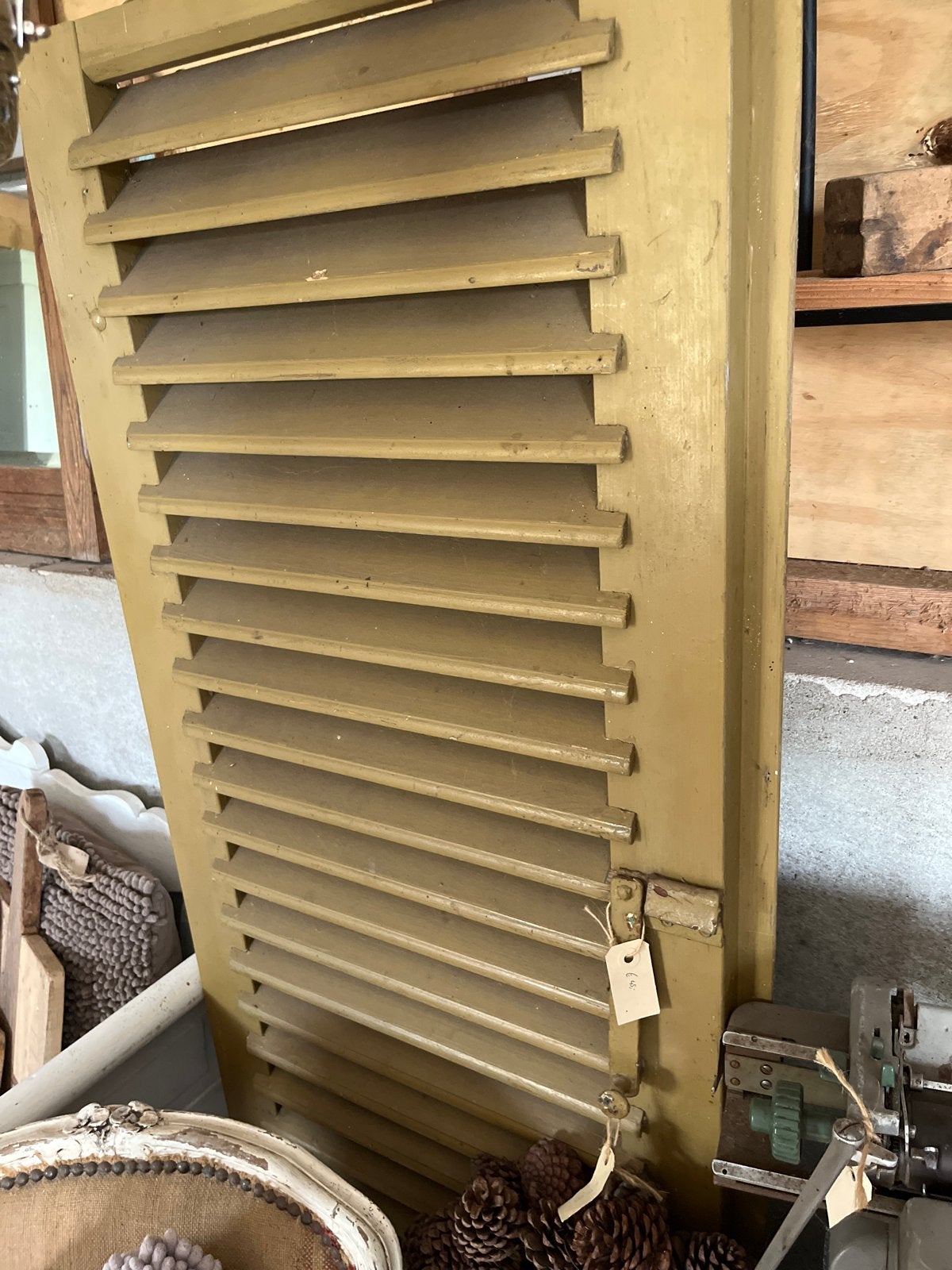 Vintage houten luik - decoratief element, Ophalen of Verzenden
