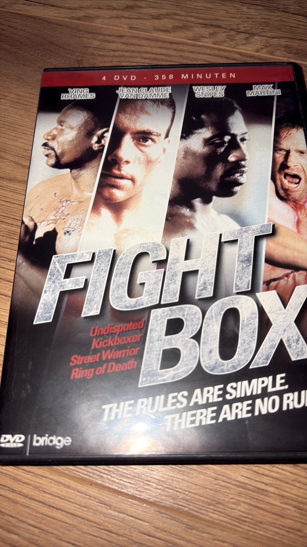 Fight Box met 4 films op dvd., Cd's en Dvd's, Vanaf 16 jaar, Ophalen of Verzenden, Zo goed als nieuw