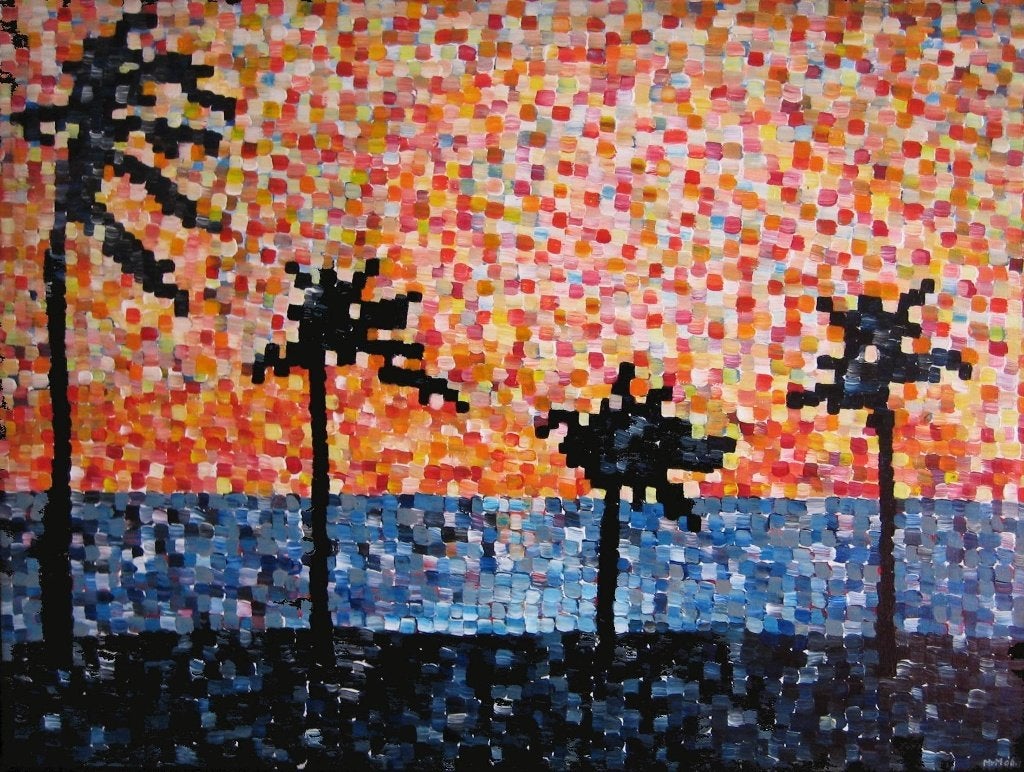 schilderij Aruba 60x80cm, Ophalen of Verzenden
