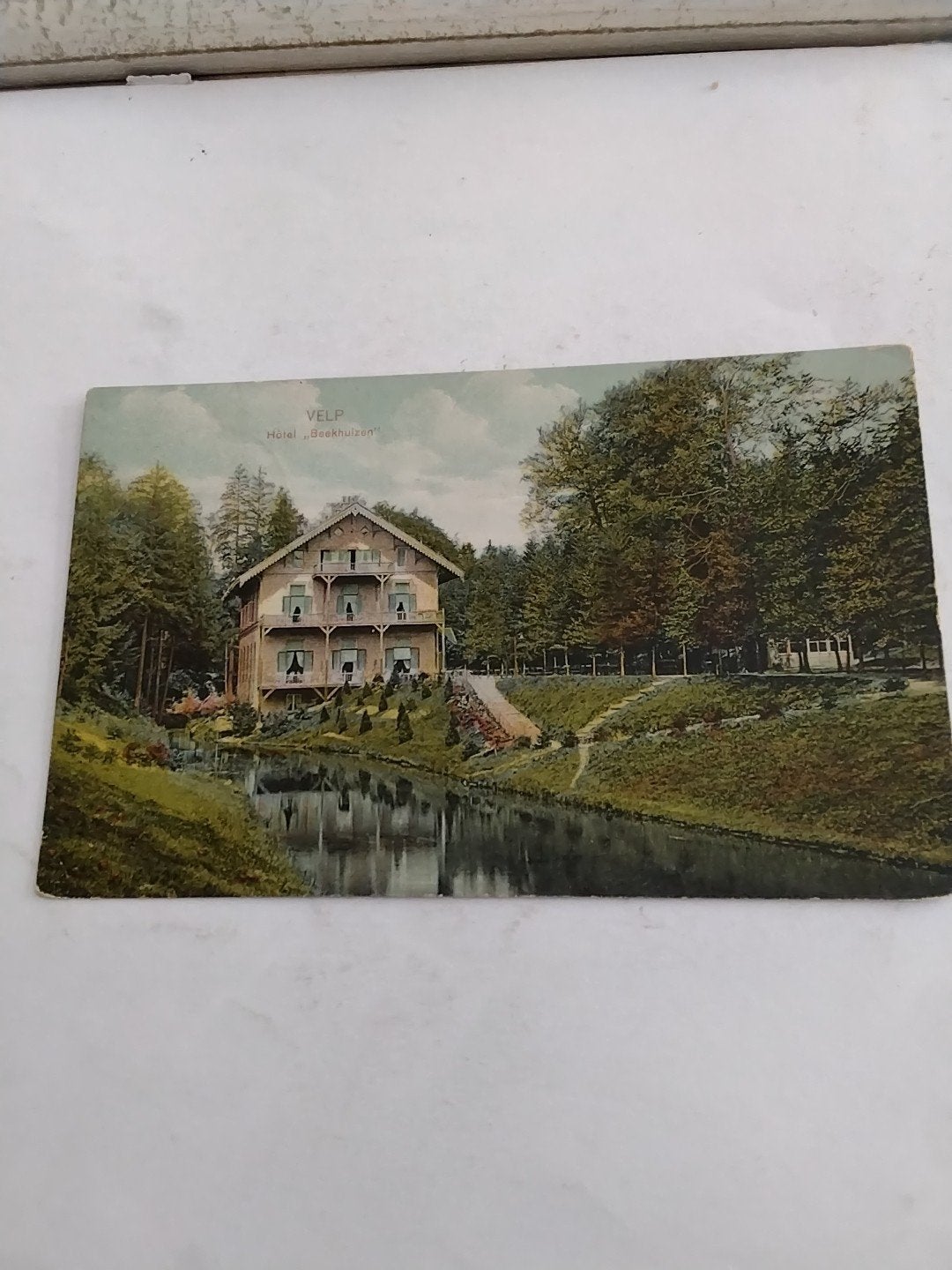 Oude Ansichtkaart Velp - Hotel Beekhuizen (Gelopen), Ophalen of Verzenden, Voor 1920, Gelderland