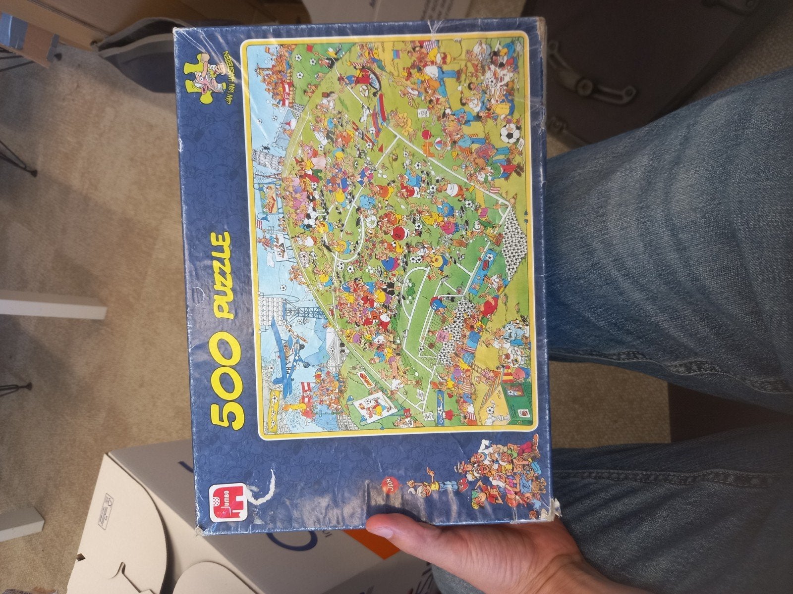 Jan van Haasteren Legpuzzel 500 stukjes Voetbalstadion, Hobby en Vrije tijd, Ophalen, 500 t/m 1500 stukjes, Gebruikt, Legpuzzel
