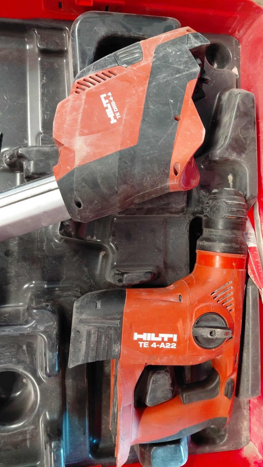 Hilti TE 4-A22 Accu Boorhamer met TE DRS-4-A Stofafzuiging, Boor- en/of Breekhamer, Ophalen of Verzenden, Klopboormechanisme, Gebruikt