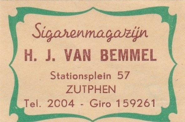 Lucifermerk, Zutphen   (472), Verzamelen, Ophalen of Verzenden, Zo goed als nieuw, Luciferdoosjes of -merken