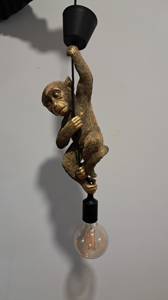 Plafondlamp gouden aap, Ophalen, Gebruikt