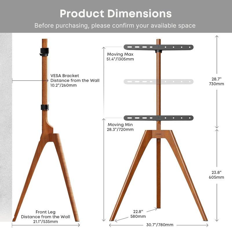 Easel studio tv floor stand - mt-ats-9b, Mailto:putorsen_assist@outlook.com, 100 tot 150 cm, Nieuw, PUTORSEN tv floor stand