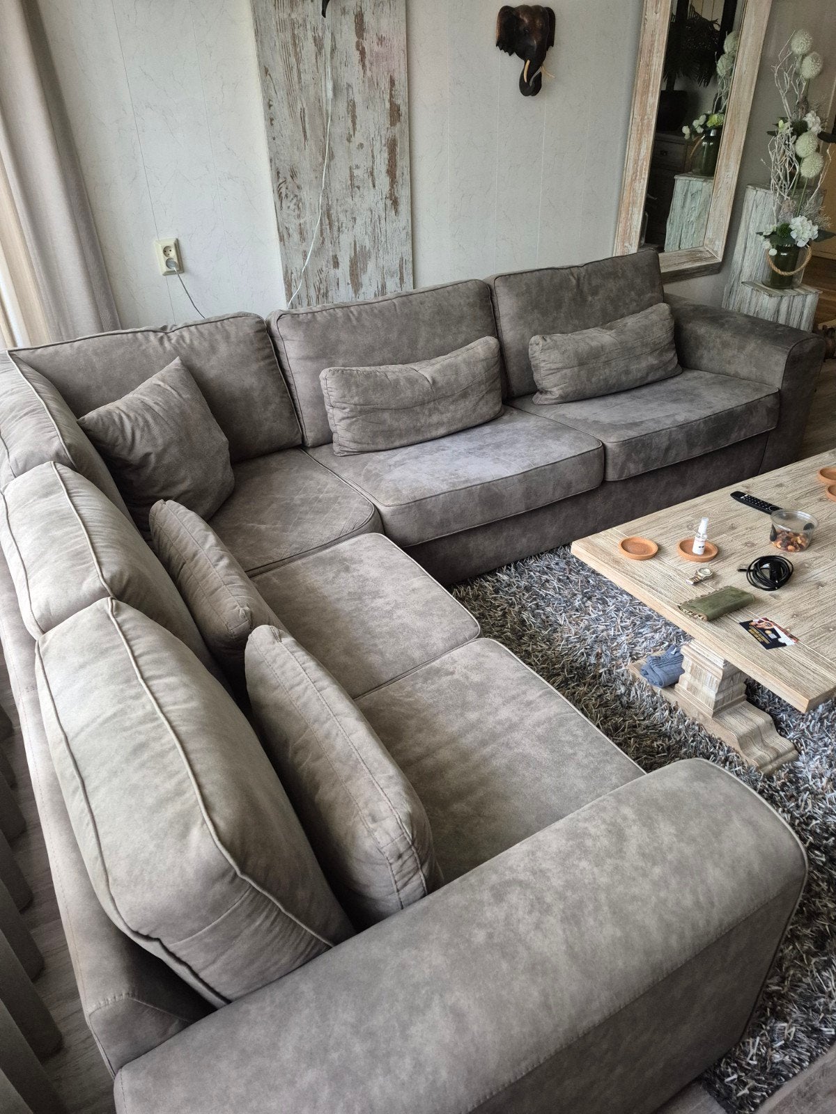 Hoekbank, Huis en Inrichting, Ophalen, Gebruikt, Minder dan 75 cm, Past in elk interieur