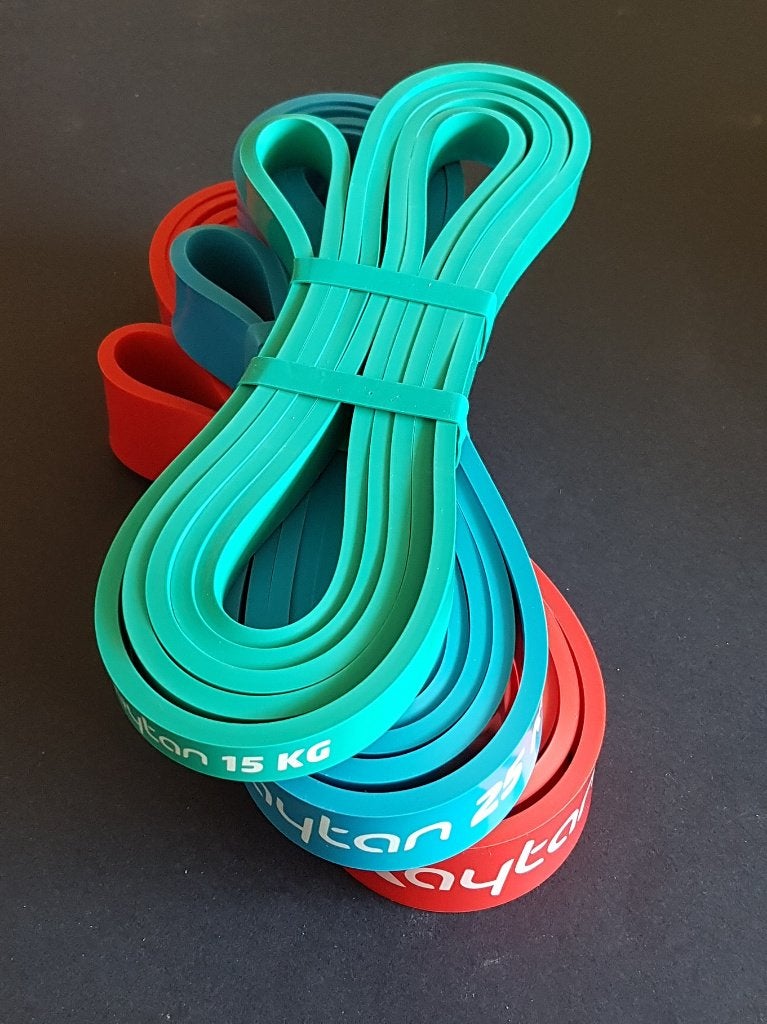 KAYTAN SET FITNESSBANDEN . ELASTISCHE BAND . WEERSTANDSBAND, Verzenden, Nieuw, Benen, Weerstandband