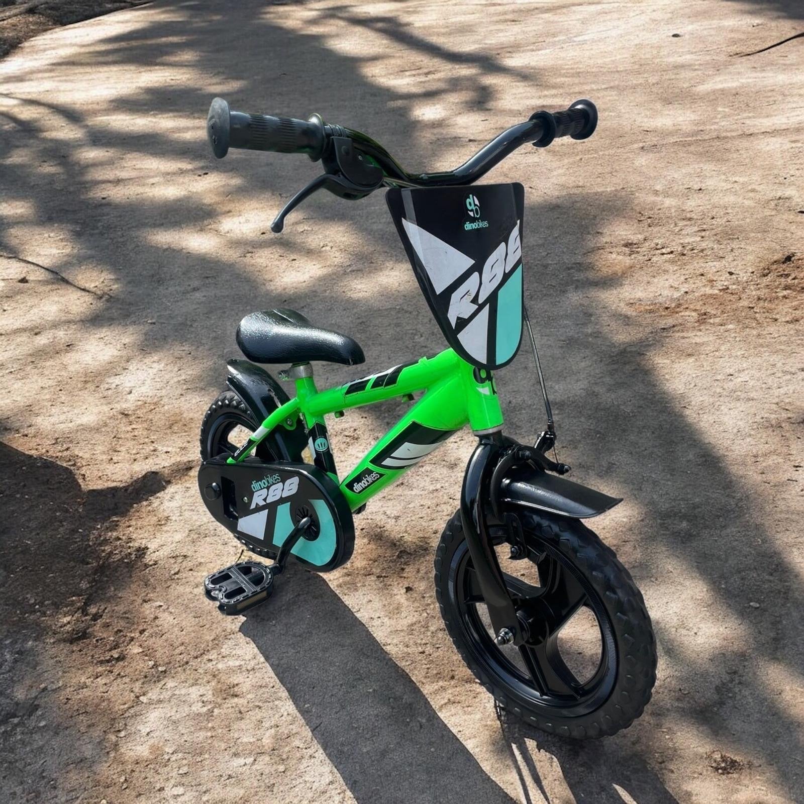 Kinderfiets 10/12 inch groen met zijwielen, Ophalen, Zo goed als nieuw, Minder dan 16 inch, Zijwieltjes