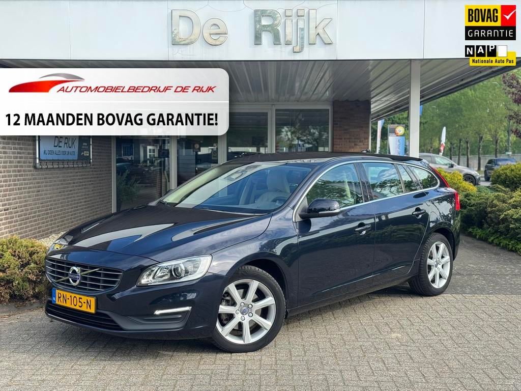 Volvo V60 1.5 T2 Polar+ | Navi, Cruise, Clima, Leder, Blueto, 4 cilinders, Blauw, 122 pk, Bi-Xenon koplampen