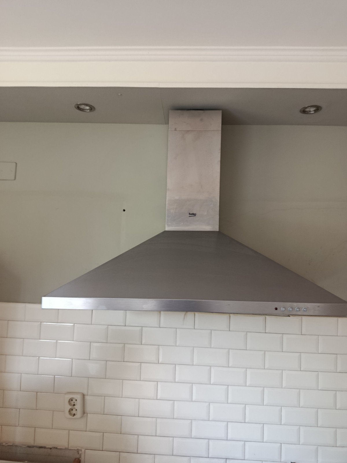 Beko Wandschouwkap - RVS Afzuigkap, Witgoed en Apparatuur, Afzuigkappen, Gebruikt, Wandschouwkap, Ophalen of Verzenden, Vrijstaand