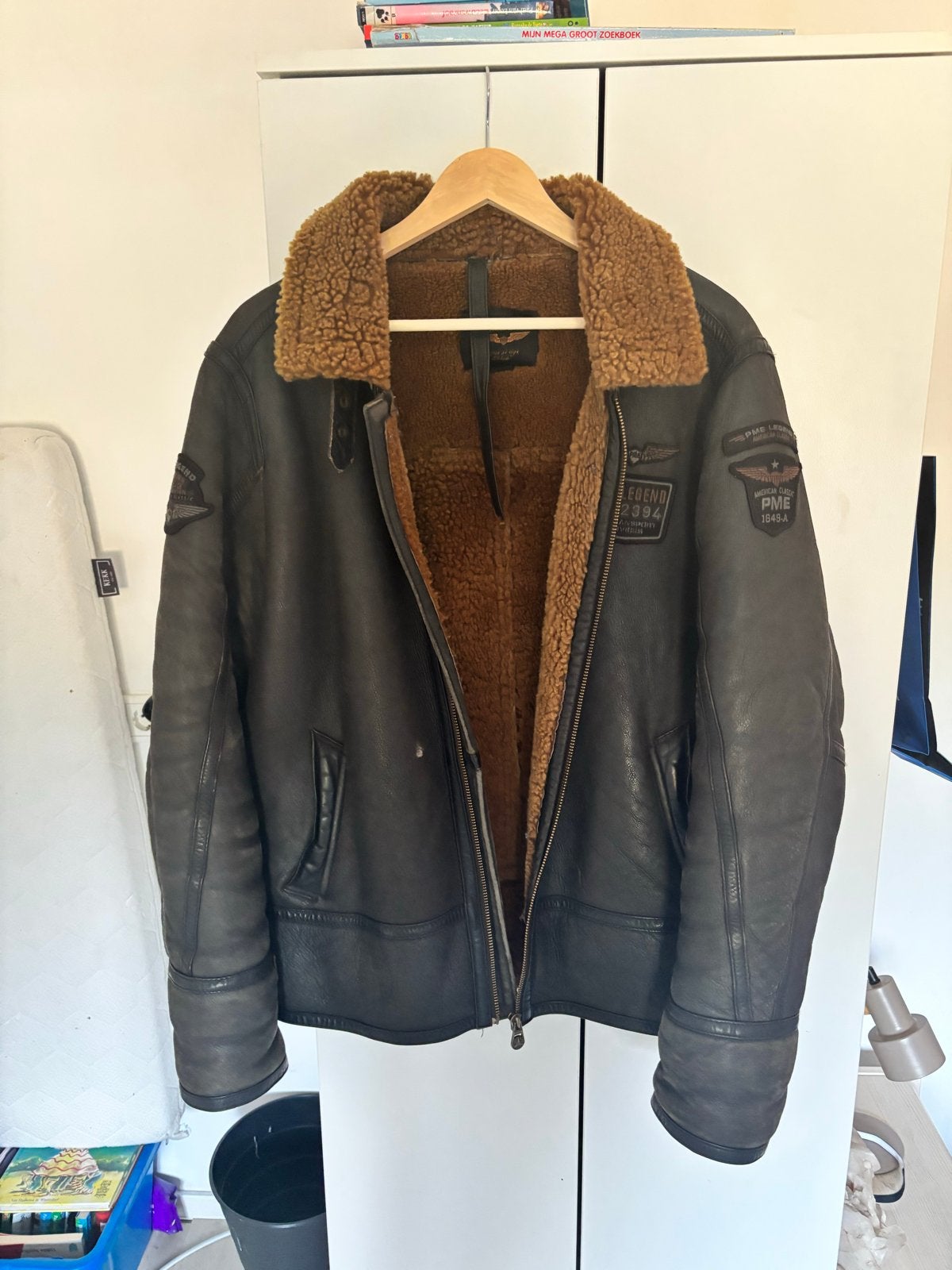 PME Legend American Classic Leren Jas - XL, Kleding | Heren, Ophalen of Verzenden, Gedragen, Maat 56/58 (XL), Zwart