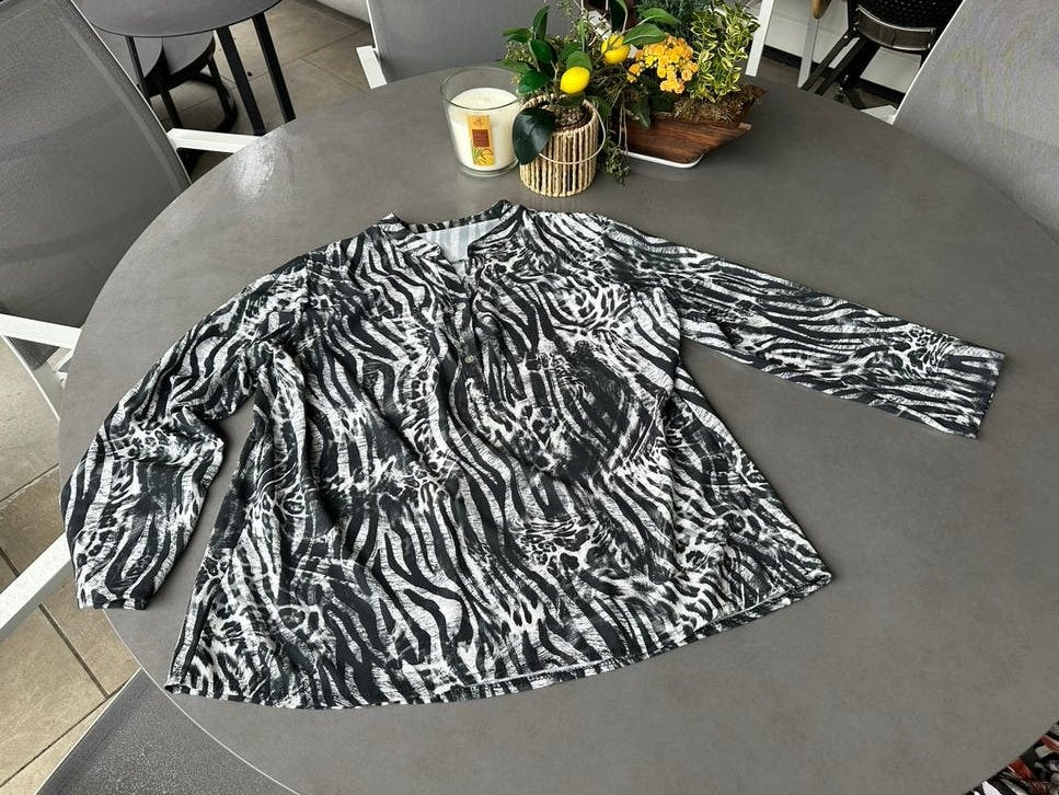 Zwart/grijze Sensi Wear blouse, mt L/XL, Maat 46/48 (XL) of groter, Meerkleurig, Verzenden, Sensi Wear