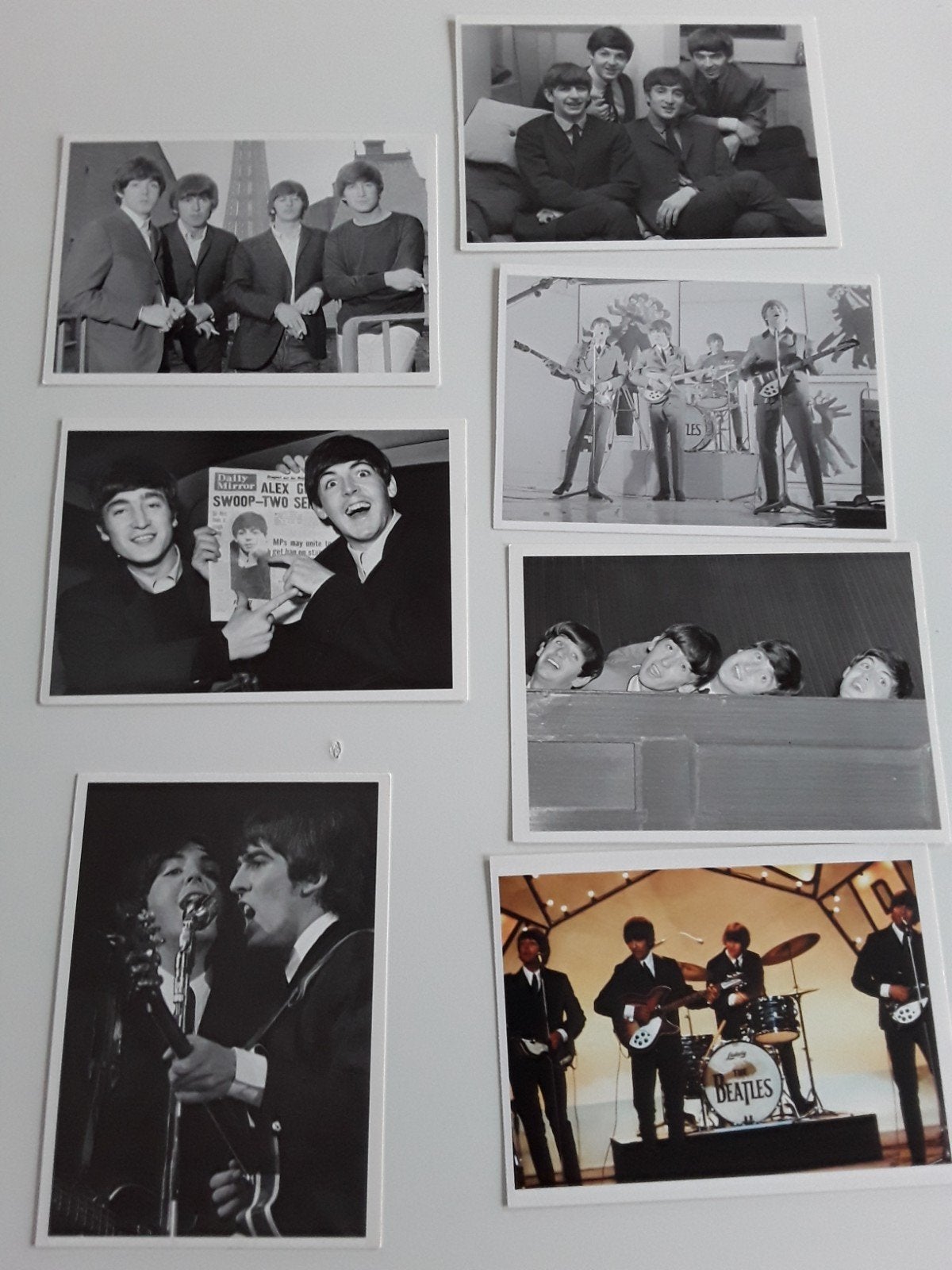 7 kaarten  van de Beatles, Ophalen of Verzenden, 1960 tot 1980, Ongelopen, Sterren en Beroemdheden