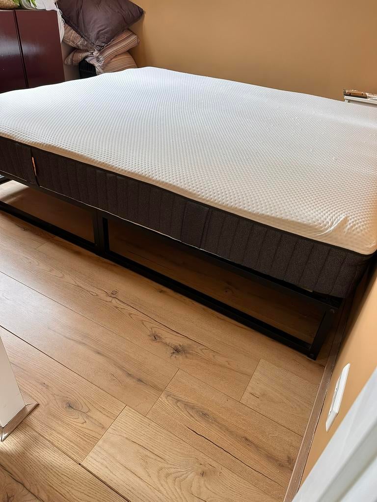 Emma sleep metalen bedframe te koop - evt met matras, Ophalen of Verzenden, Zo goed als nieuw, Eenpersoons, 90 cm