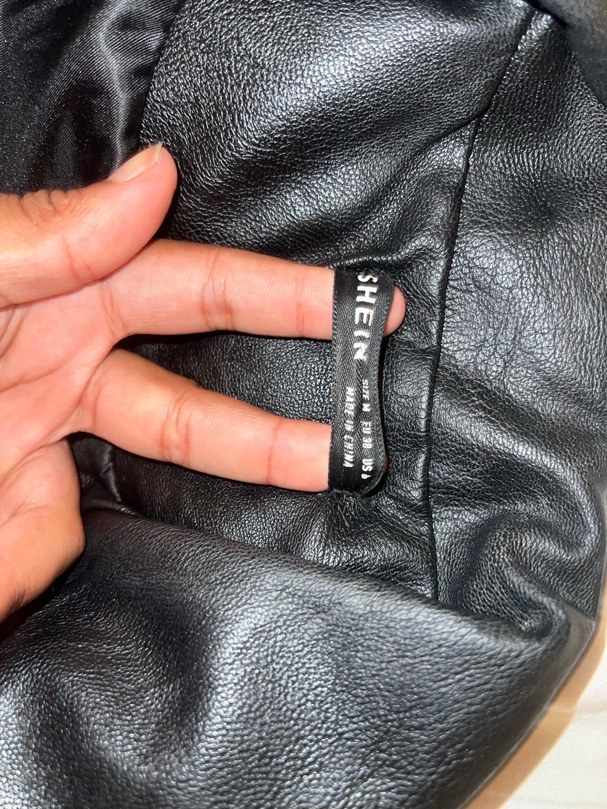 Shein Zwart Leren Gilet - Maat M, Ophalen of Verzenden, Zo goed als nieuw, Maat 38/40 (M), Zwart
