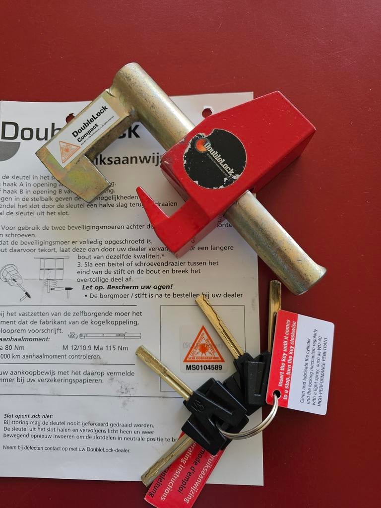DoubleLock Compact koppeling slot SCM gekeurd, Ophalen of Verzenden, Gebruikt