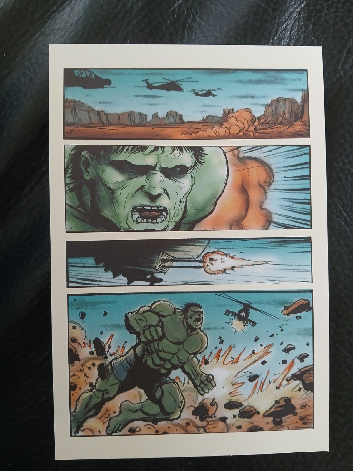 Marvel Hulk Comic Art Prints Universal Studios, Ophalen of Verzenden, Nieuw, Marvel Comics