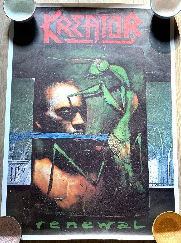 Leuke Poster Kreator- Renewal 1992, Deurposter of groter, Ophalen of Verzenden, Muziek, Rechthoekig Staand