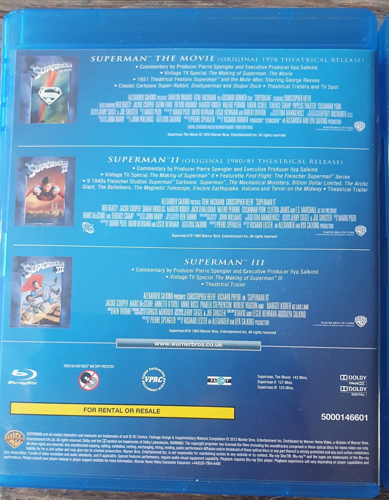 The Superman 5 Film Collection 1978-2006 dtsHDBlu-ray Boxset, Cd's en Dvd's, Blu-ray, Nederlands, Ophalen of Verzenden, Blu-ray