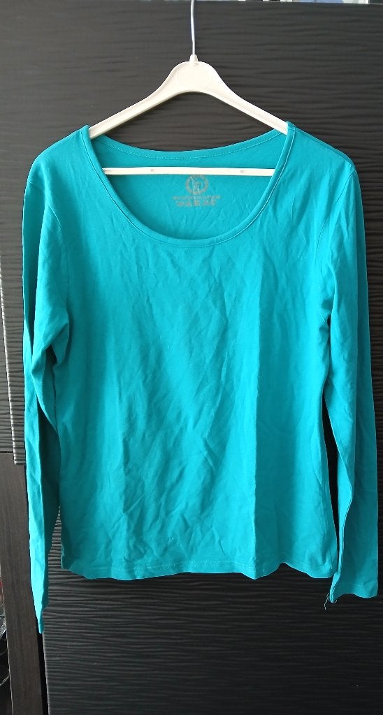 blauwe groene langarm trui maat xl, Ophalen of Verzenden, Zo goed als nieuw, Blauw, Trui of Vest