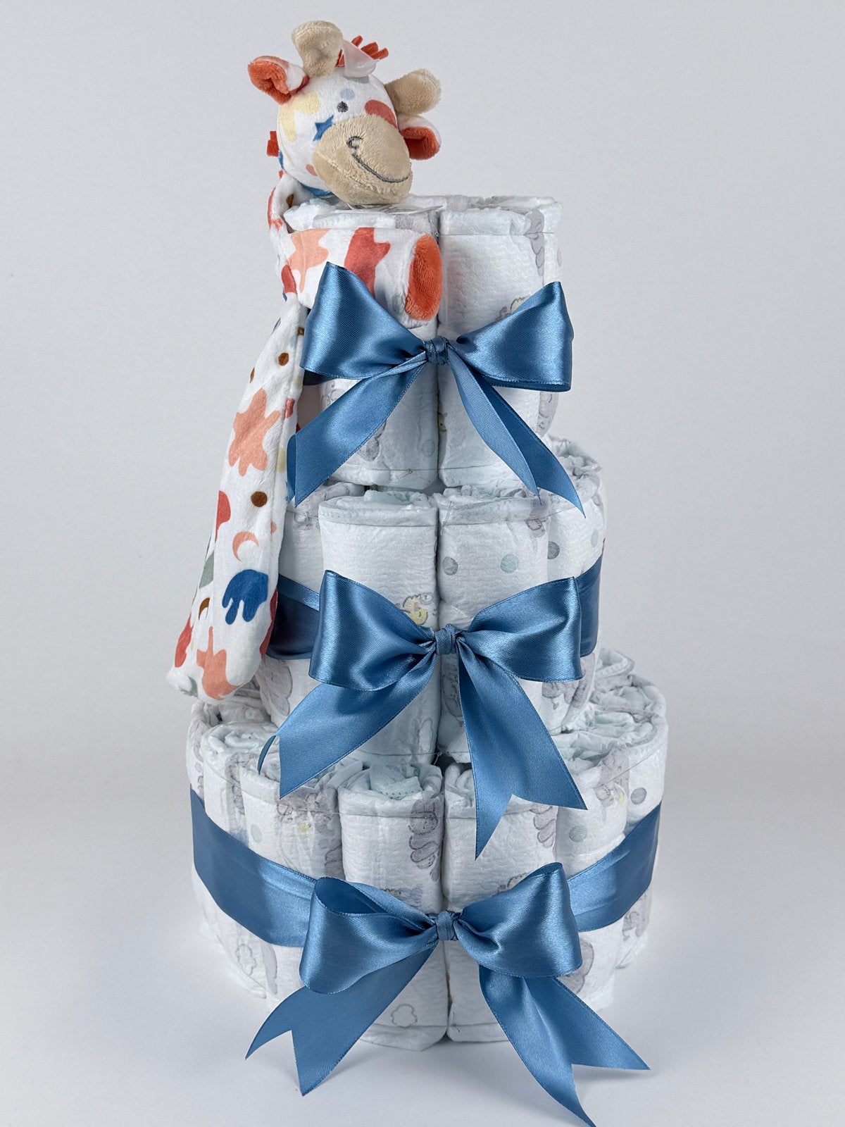 Luiertaart jongen happy horse tut giraffe Gilles diep blauw, Ophalen of Verzenden, Nieuw, Kraamcadeau