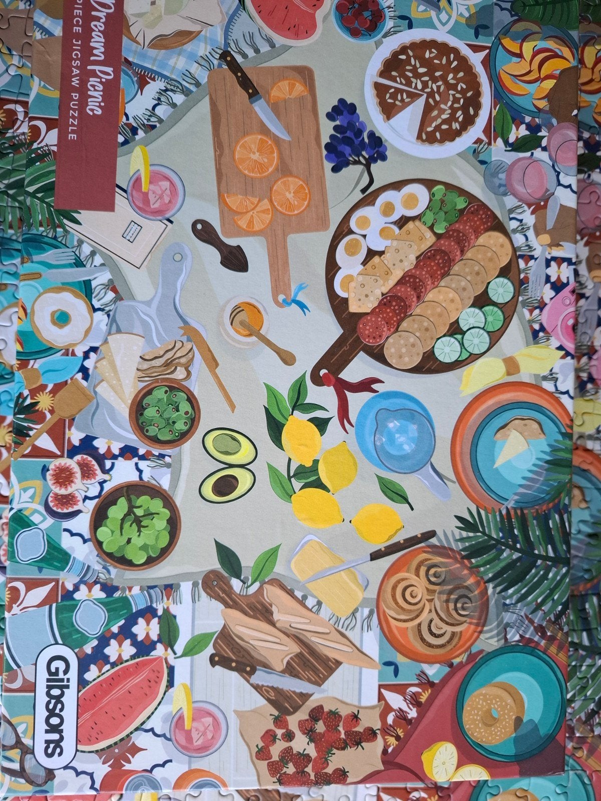 Gibsons Dream Picnic Legpuzzel - 636 stukjes, Ophalen of Verzenden, 500 t/m 1500 stukjes, Zo goed als nieuw, Legpuzzel