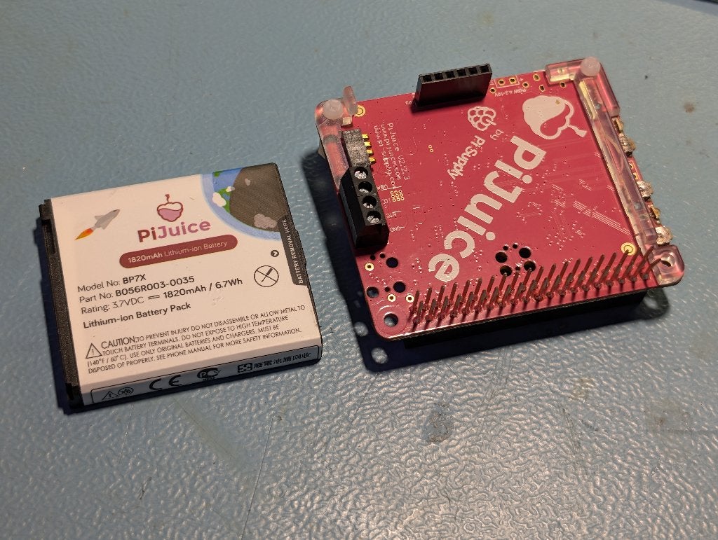 PiJuice HAT Raspberry Pi UPS incl. 1830mAh accu, Ophalen of Verzenden, Gebruikt
