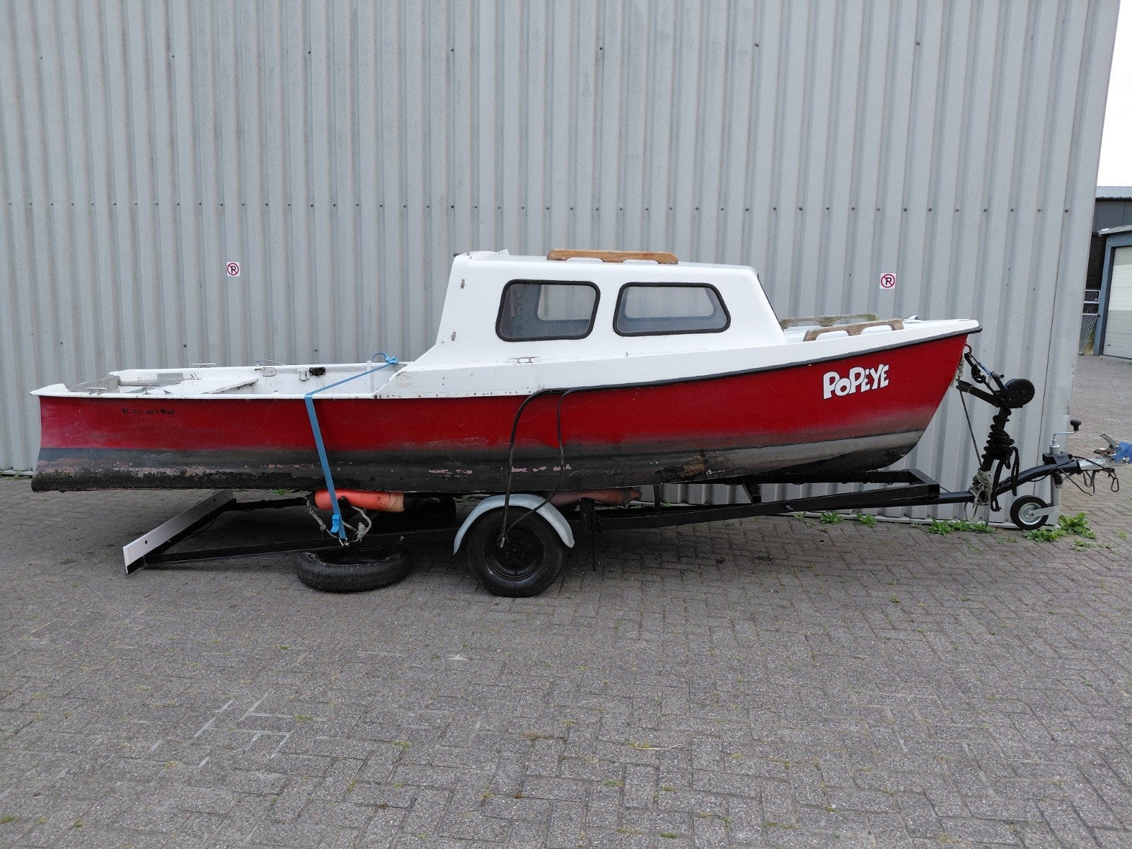 Toer/visboot 4.90m kajuitboot met gratis trailer!! KOOPJE, Watersport en Boten, Ophalen, Gebruikt, 4 m, Tot 10 pk
