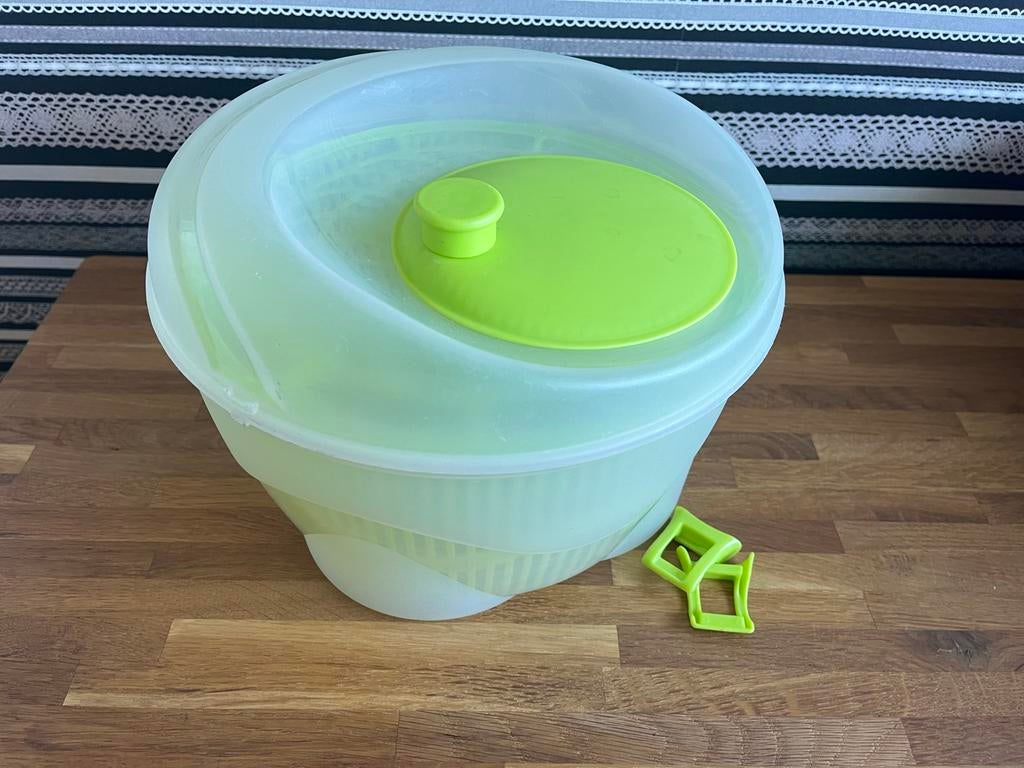 Sla centrifuge, groen en wit, Kunststof, Ophalen of Verzenden, Zo goed als nieuw, Overige merken