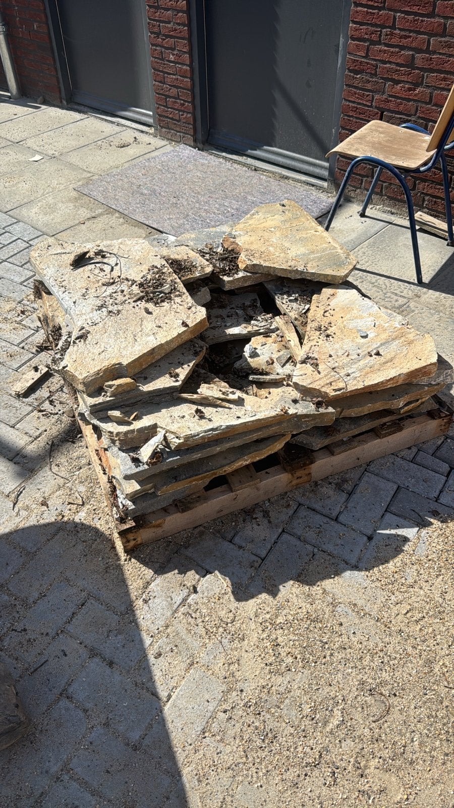 Flagstones kwartsiet, Zo goed als nieuw, Natuursteen, Terrastegels, 5 tot 10 m²