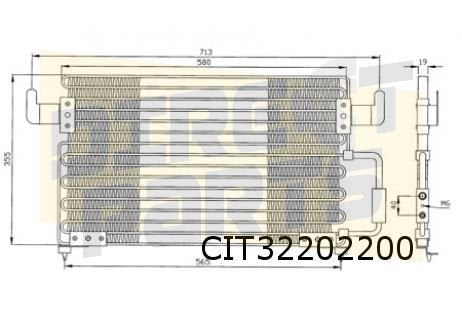 Citroen    XM 1/93-6/00 (Y4), Peugeot  605 (6/94-) condensor, Auto-onderdelen, Motor en Toebehoren, Citroën, -, -, Nieuw