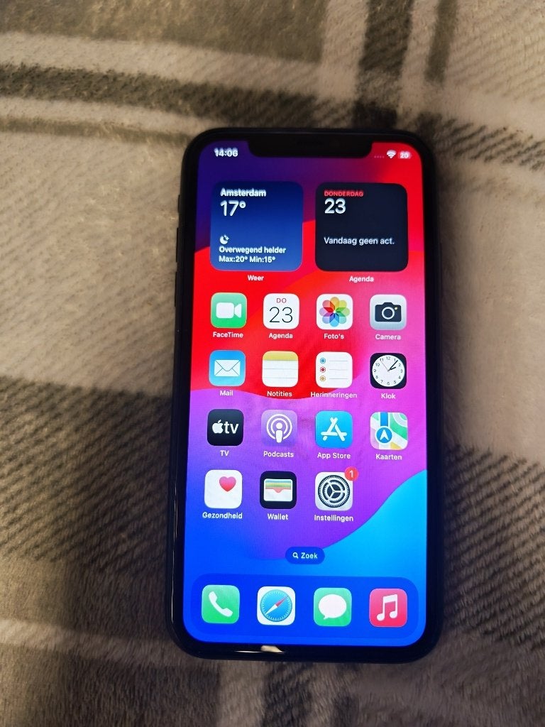 iPhone 11 128GB Zwart – 92% batterij – Face ID werkt, Telecommunicatie, 92 %, 128 GB, Zwart, Zo goed als nieuw