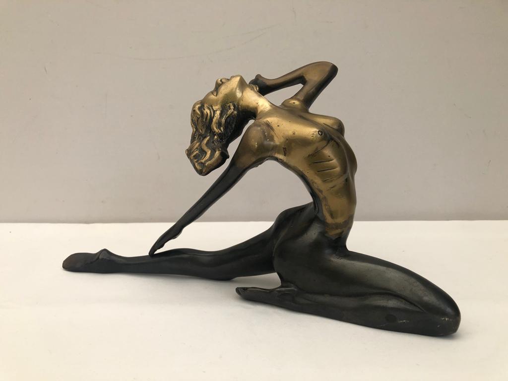 Brons  beeld -  Naakte  liggende Vrouw, Antiek en Kunst, Antiek | Koper en Brons, Ophalen of Verzenden, Brons