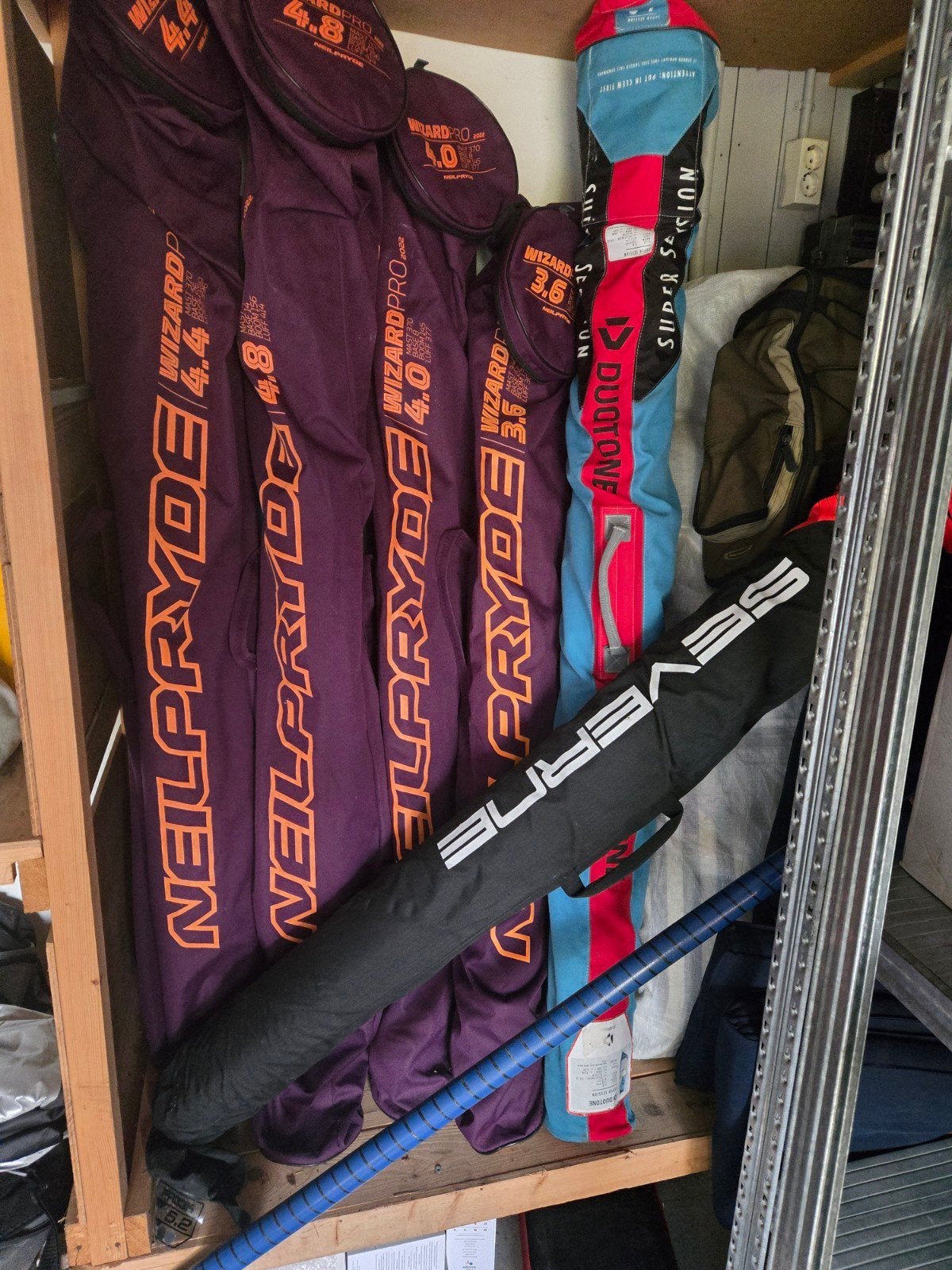 windsurfzeilen Neil Pryde, masten en gieken, Ophalen, Met draagtas, 3.5 tot 5 m², Neilpryde