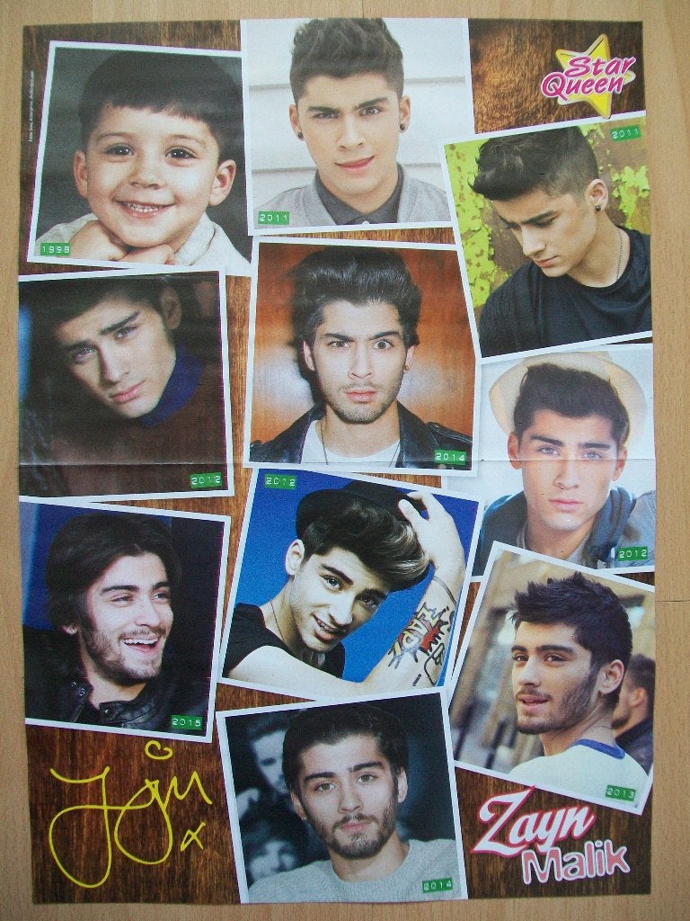 Poster (2x) Zayn Malik One Direction 1D Duits tijdschrift, Verzamelen, Ophalen of Verzenden, Nieuw, A1 t/m A3, Muziek