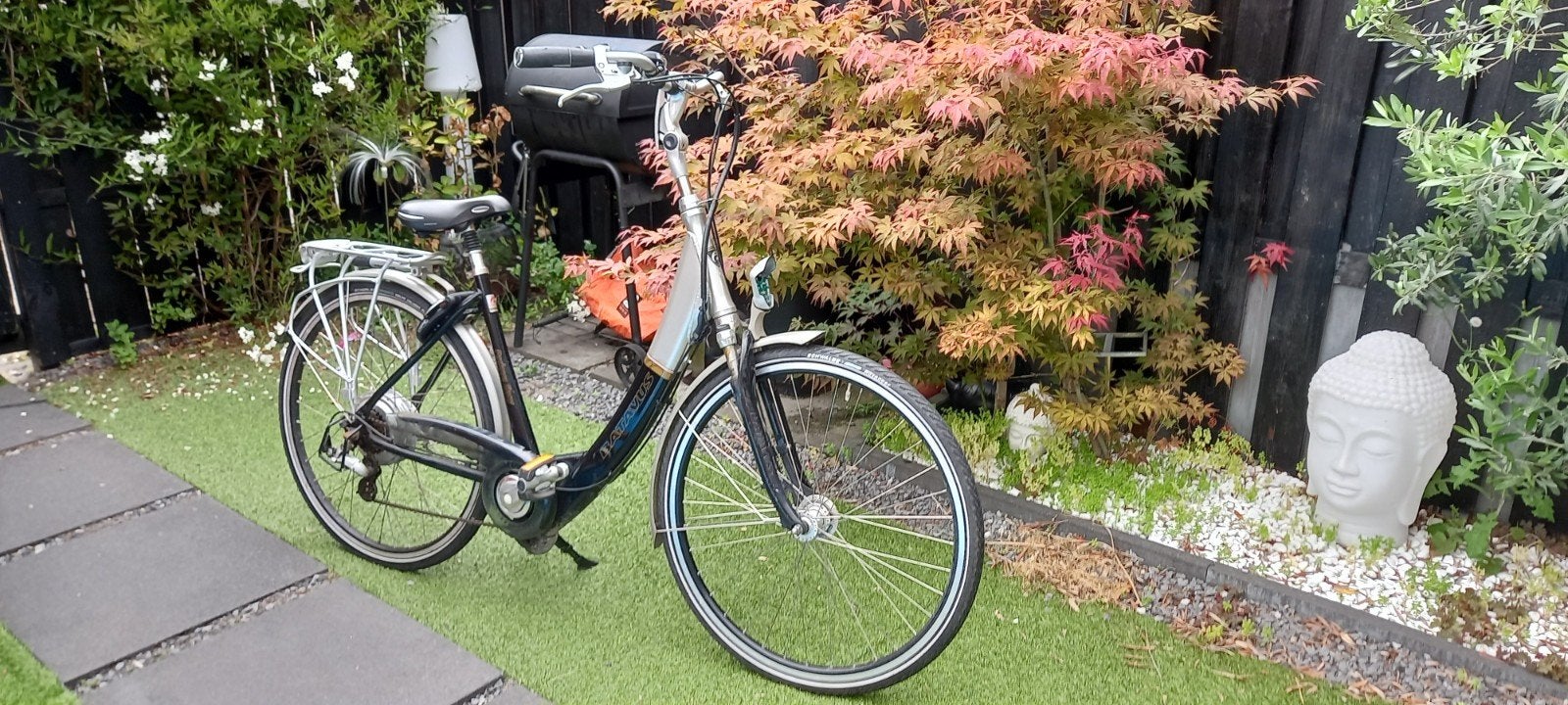 dames fiets, Ophalen