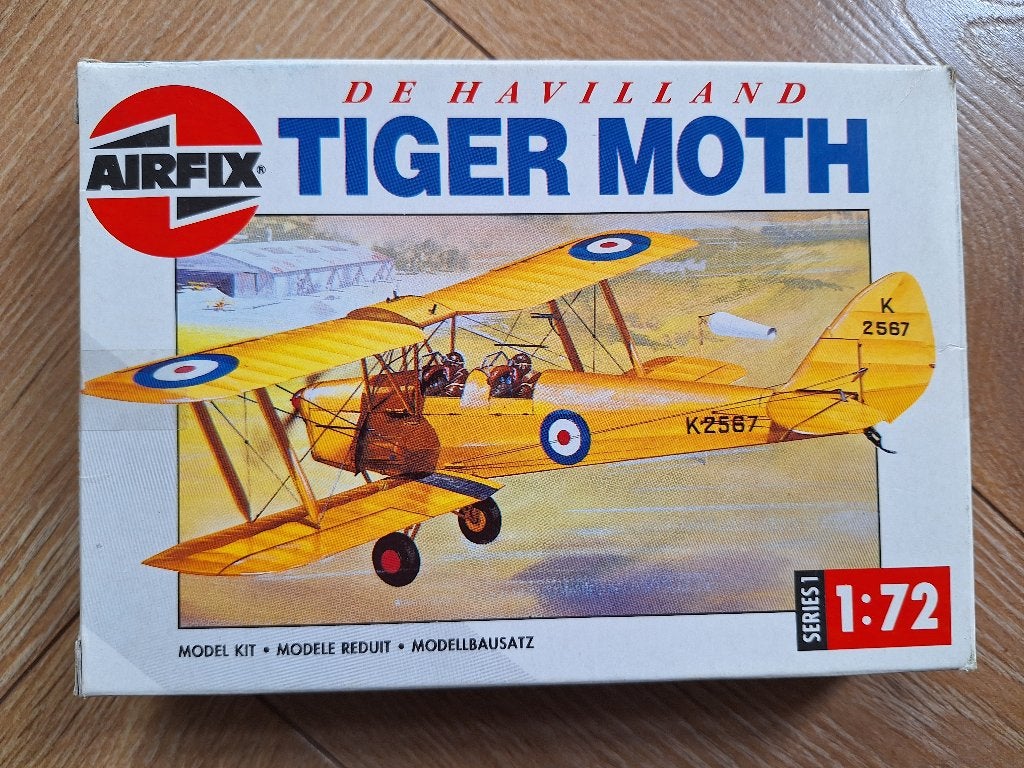 1:72 1/72 Airfix De Havilland Tiger Moth, Overige merken, 1:72 tot 1:144, Ophalen of Verzenden, Zo goed als nieuw