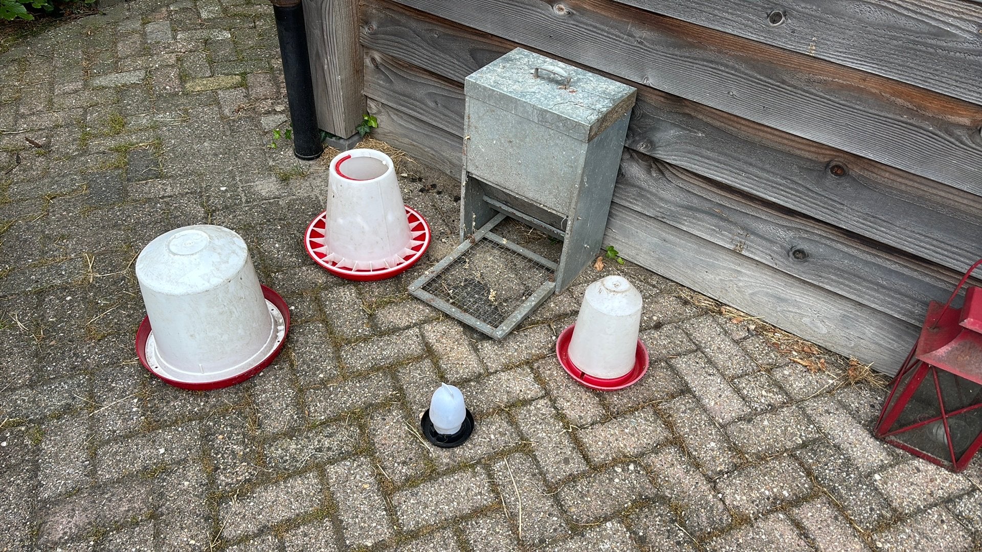Kippen voer automaat en voer / water bakken, Dieren en Toebehoren, Pluimvee | Toebehoren, Ophalen, Drinken en Voederen