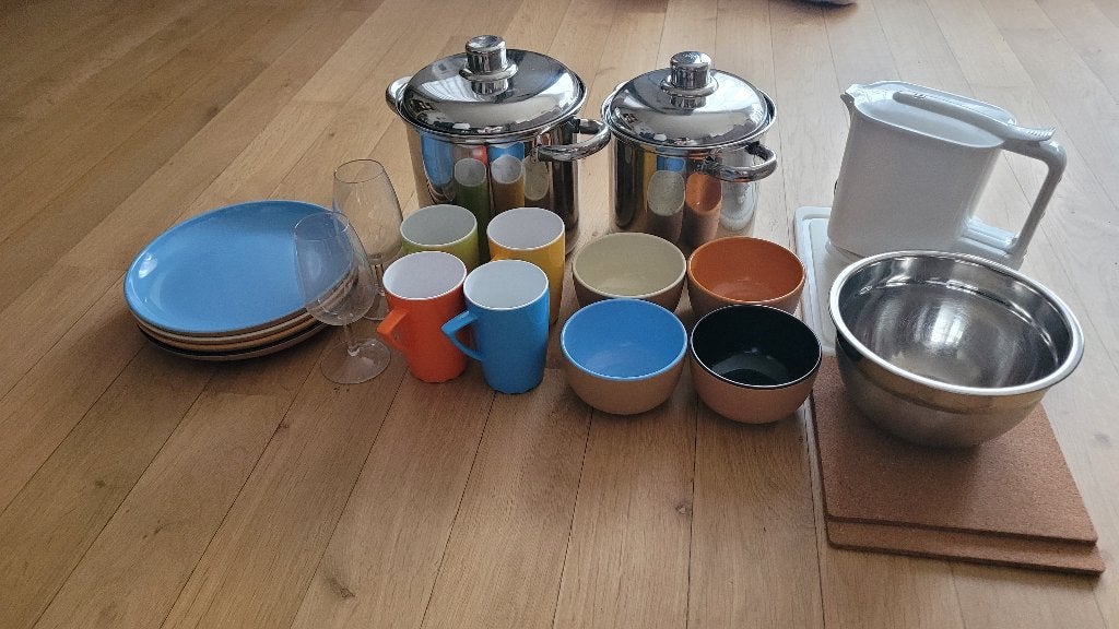 Campingservies, Caravans en Kamperen, Kampeeraccessoires, Gebruikt, Ophalen