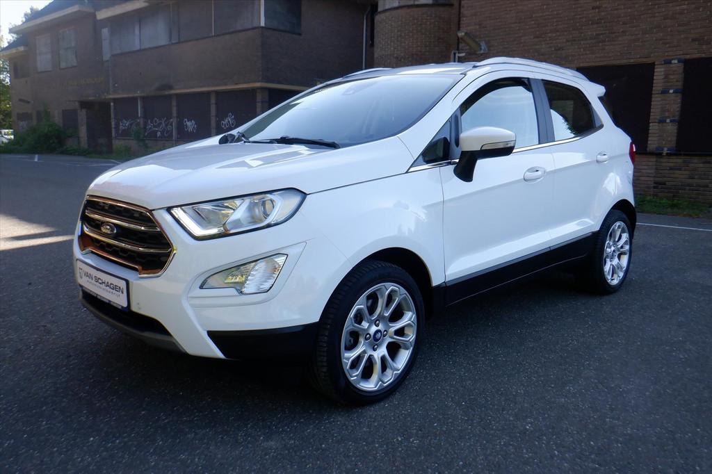 Ford Ecosport 1.0 EcoBoost 125pk AUT Titanium-CAMERA-TREKHAA, Automaat, Gebruikt, Zwart, Ecosport