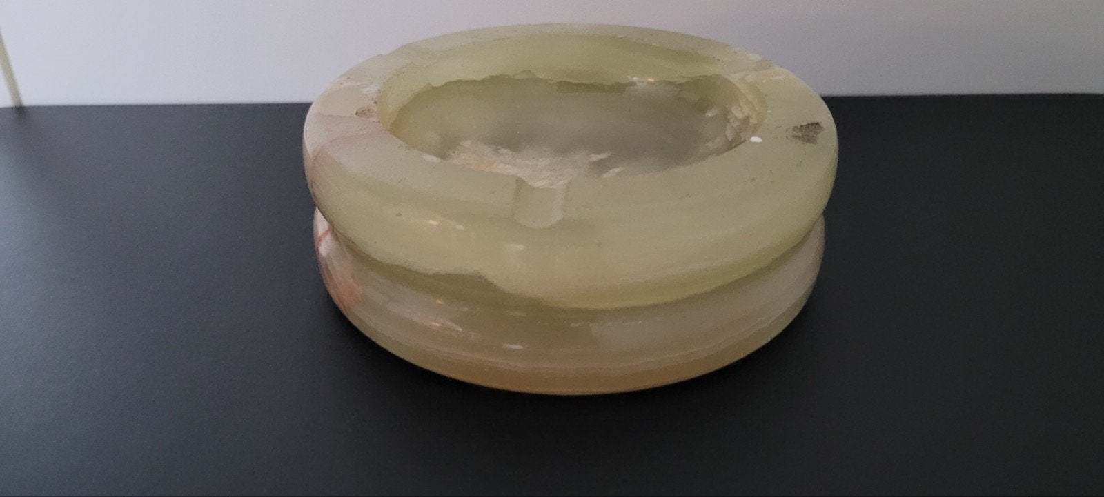 Vintage Onyx Asbak - Handgemaakt en Uniek, Ophalen of Verzenden