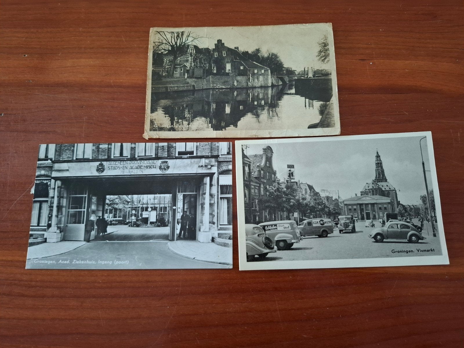 3 Oude Ansichtkaarten Groningen - Jaren '40/'50, Ophalen of Verzenden, 1920 tot 1940, Groningen
