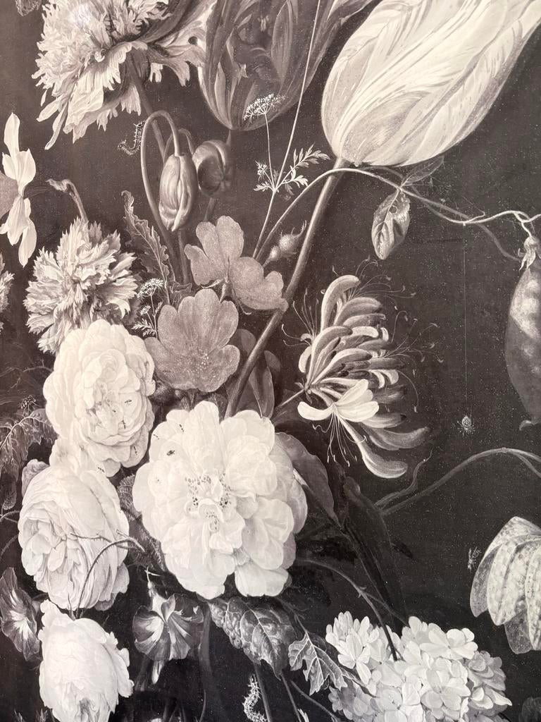 Velours wanddoek Pronto Wonen - Zwart/Wit bloemen, Huis en Inrichting, Ophalen, Zo goed als nieuw, 75 cm of meer