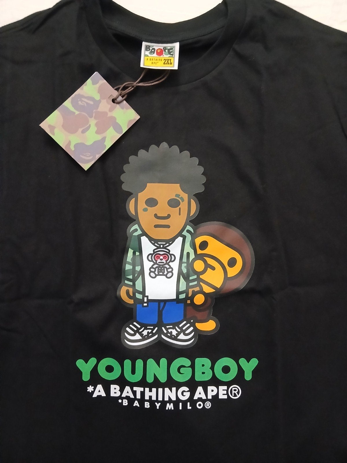 Zwart BAPE Youngboy T-shirt 2XL - Nieuw, Zwart, Nieuw, Overige maten, Ophalen of Verzenden
